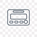 Pager vector icon isolated on transparent background, linear Pager transparency concept can be used web and mobile
