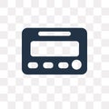 Pager vector icon isolated on transparent background, Pager tra