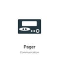 Pager vector icon on white background. Flat vector pager icon symbol sign from modern communication collection for mobile concept