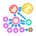 pagerank algorithm color icon vector illustration Royalty Free Stock Photo