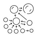 pagerank algorithm line icon vector illustration Royalty Free Stock Photo