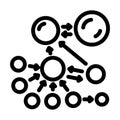pagerank algorithm line icon vector illustration Royalty Free Stock Photo