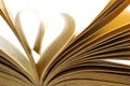 Pages of a book folded in to a heart shape Royalty Free Stock Photo