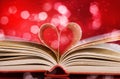 Pages of a book and heart shape Royalty Free Stock Photo