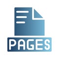 Pages document file text icons, with gradient colors that add depth. Can be used for websites, UI and mobile apps