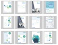 pages of infographic brochures and flyers for business