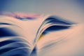 Pages of the Open Book Reclining on the Table. Royalty Free Stock Photo