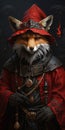 Chronicles of the Black Wizard and the Red Fox A Tale of Magic, Intrigue, and Destiny Unveiled Royalty Free Stock Photo