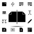 Pages, text icon. Simple glyph, flat vector of Text editor set icons for UI and UX, website or mobile application Royalty Free Stock Photo