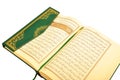 Pages verses from the holy book of islam religion quran, kuran and chapters