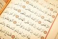 Pages verses from the holy book of islam religion quran, kuran and chapters