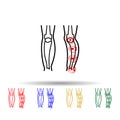 Paget\'s disease, pain multi color icon. Simple thin line, outline vector of plastic, surgery, epilation icons for ui and ux,