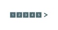 Pagination bar set. Electronic pages for web site numbering to indicate, marks used to show the sequence of page. Vector Royalty Free Stock Photo