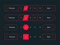 Pagination bar vector page navigation web buttons