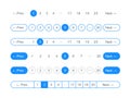 Pagination bar vector page navigation web buttons