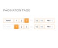 Pagination page vector