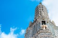 The pagoda in the area around the main pagoda, Phra Arang wat Arun, Bangkok, Thailand. Royalty Free Stock Photo