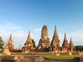 Pagoda and blue sky at Wat Phra Sri Sanphet Temple