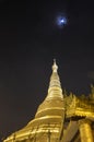 Pagoda castle and Shwedagon Pagoda Royalty Free Stock Photo