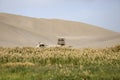 Pagoda at Crescent Lake, Singing Sand Mountain, Taklamakan Desert, Dunhuang, China