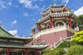 Pagoda and dragon sculpture of the Taoist Temple in Cebu, Philip