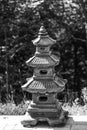 Pagoda is emblematic towerlike, solid or hollow structure made of stone, brick, or wood. Pagodas lanterns as traditional asian Royalty Free Stock Photo