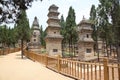 Pagoda Forest at the Temple in Shao Lin Royalty Free Stock Photo