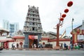 Pagoda on the gate of Sri Mariamman Temple, Singapore Royalty Free Stock Photo
