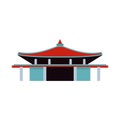 Pagoda icon in flat style