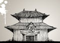 Pagoda illustration