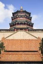 Pagoda at the imperial summer Palace in Beijing, China Royalty Free Stock Photo
