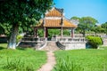 Pagoda inside the purple forbidden city in Hue, Vietnam Royalty Free Stock Photo