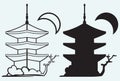 Pagoda. Japan architecture