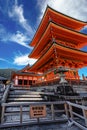 The pagoda at Kiyomizu-dera Temple Kyoto, Japa Royalty Free Stock Photo