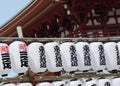 Pagoda And Lanterns Fragment In Authentic Style. Ancient Architecture Of Japan Royalty Free Stock Photo
