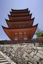 Pagoda in Miyajima, Japan Royalty Free Stock Photo