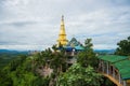 Pagoda on the mountain wat phra phutthabat Phanam,Li,lamphun,thailand.