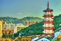 Pagoda at Po Fook Hill Columbarium in Hong Kong Royalty Free Stock Photo