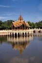 Pagoda reflecting in water.Bangkok.Thailand.