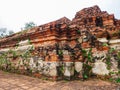 Pagoda and Ruins the old ancient wall Royalty Free Stock Photo