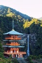 Pagoda of Seiganto-ji Temple at Nachi Katsuura Royalty Free Stock Photo