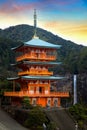 Pagoda of Seiganto-ji Temple at Nachi Katsuura Royalty Free Stock Photo