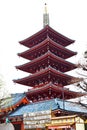 Pagoda at Sensoji Asakusa Temple Royalty Free Stock Photo