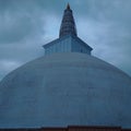 Pagoda Sthupa awesome evening cloudy and repairing