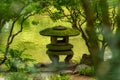 Pagoda in Summer at the Portland Japanese Garden Royalty Free Stock Photo