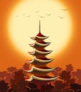 Pagoda at Sunset