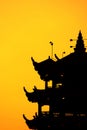 Pagoda sunset silhoutte