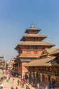 Pagoda of the Taleju Bhawani temple on Durbar square in Patan Royalty Free Stock Photo