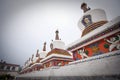 Pagoda and temple in Pagoda and temple in Tibetan Royalty Free Stock Photo