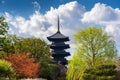 Pagoda of Toji temple, Kyoto in Japan. Royalty Free Stock Photo